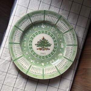 Spode Christmas Tree 2002 Annual Collector Plate | 10” Holiday Calendar Plate